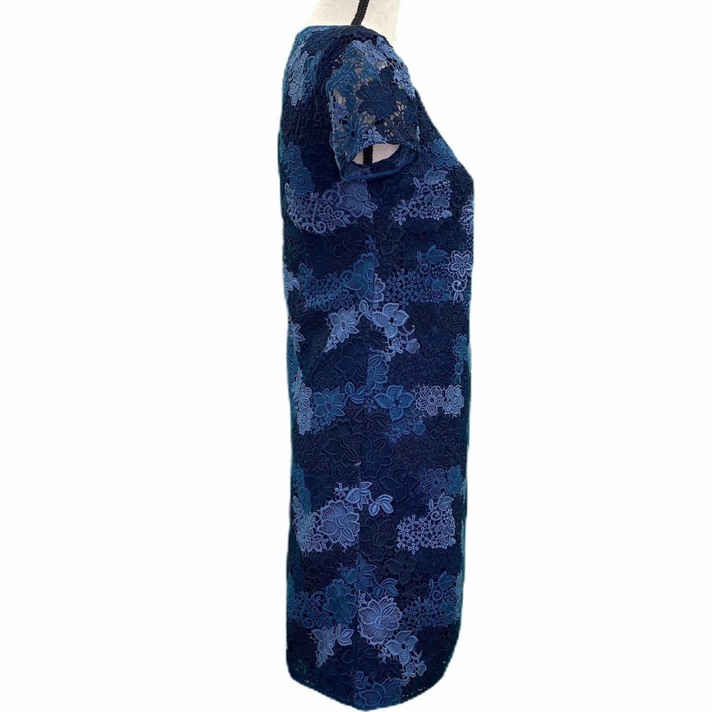 LONDON 'Lian' Print Lace Shift Dress - Picture 7 of 14